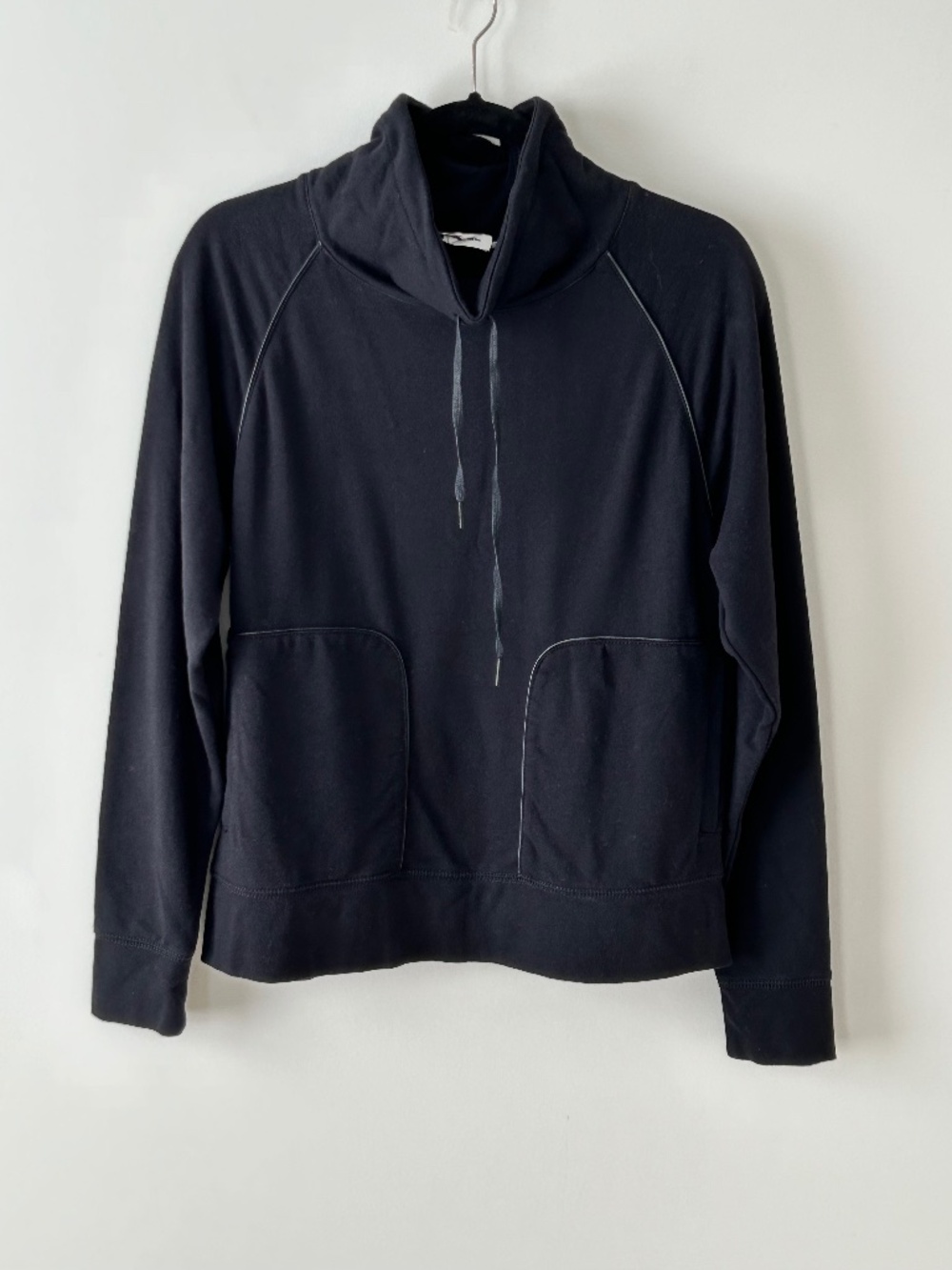 Alexander Wang Black Cotton Funnel Neck Sweatshirt
